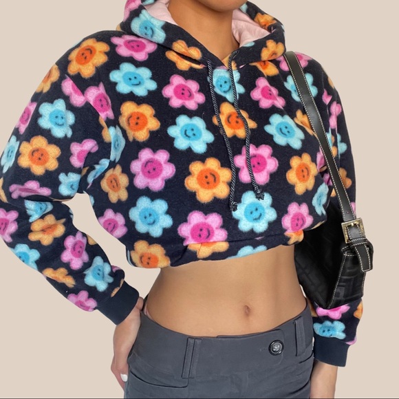 Floral Fleece Hoodie ๐ค - Picture 1 of 4